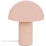Lampe champignon h24, 5 cm lito m�tal rose p�che atmosphera