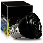 Lampe chauffante c�ramique 100w noir 220v pour reptiles, chauffage sans lumi�re pour terrarium