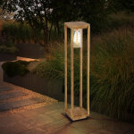 Lampes de chemin lampadaire aspect bois clairage de chemin extrieur jardin balcon borne lumineuse extrieur, ...