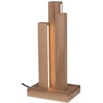 Lampe à poser en chêne huilé design contemporain avec variateur tactile manhattan Lampe à poser en chêne huilé design contemporain avec variateur tactile manhattan