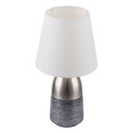Etc - shop - lampe de chevet design gris argent sommeil salon textile tactile liseuse blanche Etc - shop - lampe de chevet design gris argent sommeil salon textile tactile liseuse blanche