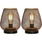 Lampe de chevet design pile lampes de table d'ext�rieur ensemble de 2 lampes de table � cage en m�tal ...