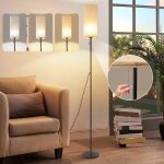 Lampe de chevet dimmable, 3 temp�ratures de couleur, abat - jour en tissu vintage beige, lampe de lecture ...