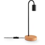 Lampe � poser chevet e14 lampadaire minimaliste scandinave e27 pied bois lampe de table, noir - paco ...