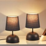 Lampe de chevet ensemble 2er lampe de table avec c�ble - lampe de table noire petite lampe de nuit chambre ...