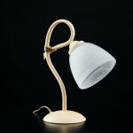 Bonetti illumina - lampe de chevet fer abat - jour décape ivoire albâtre verre blanc 23x h31 cm Bonetti illumina - lampe de chevet fer abat - jour décape ivoire albâtre verre blanc 23x h31 cm