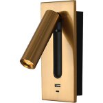 Lampe de chevet led murale de lecture, dot�e d'un port de charge rapide usb, d'une t�te de lampe rotative ...