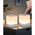 Lampe de chevet led tactile � intensit� variable (lot de 2) : lampe de table gbly batterie 1 800 mah, ...