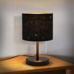 Lampe de chevet noir or gbly lampe de table salon - r�tro e27 support de lampe moderne effet �toile abat ...