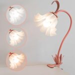 Lampe de chevet � pince en forme de fleur, 3 modes de couleur, aliment�e par usb, col flexible, un indispensab ...
