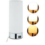 Lampe de chevet rglable, ronde avec fonction de charge, usb, fonction tactile hxd 29x 11 cm, blanche ...