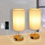 Lampe de chevet tactile , lot de 2 ? lumi�re blanche chaude � intensit� variable avec abat - jour en ...