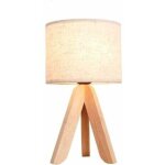 Lampe de chevet tr�pied en bois personnalit� cr�ative lampe de table en bois nordique �tude chambre lampe ...