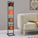 Lux. pro - lampadaire mtal abat - jour douille 4 x e14 29, 5 x 29, 5 x 146, 5 cm multicolore [ ]