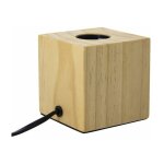 Xanlite - lampe � poser cubik bois culot e27 - xdlapcubikw