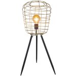 Sampa - lampe dco sur pied mtal noir et dor style design moderne contemporain compatible led