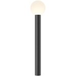 Lampe d'ext�rieur aluminium e27 ip54 80 cm de haut abat - jour boule blanc noir �clairage de chemin moderne ...