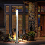 Lampe d'ext�rieur, lampadaire, lampe de balcon, lampe � colonne, �clairage d'entr�e led, jardin, acier ...