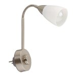 Briloner - lampe � fiche, 23, 5 cm, max. 25 w, nickel mat leuchten