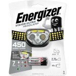 Lampe frontale vision ultra hd 450lm ip4x gris 3xaa energizer