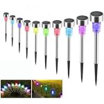 Lampe de jardin solaire extrieure, 10pcs lampe de jardin led sans fil dcoration clairage solaire solaire ...