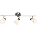 Lampe kensington spot tube 3 lumi�res chrome / blanc 3x qt14, g9, 28w, adapt� aux lampes � culot � broche ...