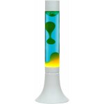 Licht - erlebnisse - lampe � lave bleu jaune color� 38 cm yvonne - bleu, jaune, blanc