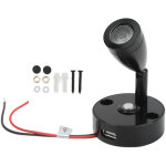 Lampe de lecture led pour camping - car, variateur tactile, 3 couleurs d'�clairage, avec port de chargement ...