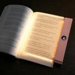 Lampe de lecture led plate et transparente ? rechargeable avec 3 temp�ratures de couleur, minuterie et ...