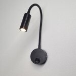 Lampe de lecture murale avec interrupteur tactile � intensit� variable, lampe de chevet led avec interface ...