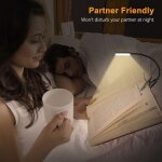 Lampe de lecture rechargeable, 9 led liseuse lampe clip, gradation progressive & 3 modes protection des ...