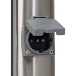 Lampadaire extrieur brilliant 43693 / 82 chorus ampoule  conomie d'nergie e27 10 w acier inoxydable ...