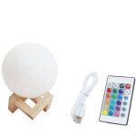Lampe led en forme de galaxie et de lune imprim�e en 3d, mod�le cr�atif, luminaire d�coratif d'int�rieur, ...
