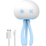 Lampe led en forme de m�duse mignonne, rechargeable en silicone, luminaire d�coratif d'int�rieur, id�al ...