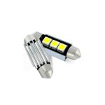 Lot de 2 lampes led navette 37 mm 12vdc 1w3 blanc froid