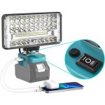 Lampe led rechargeable pour makita 18v batterie ?60w projecteur led chantier � double interrupteur avec ...
