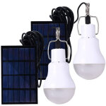 Lampe led solaire ext�rieure � suspendre 3w avec 3, 45m c�ble, lanterne solaire portable avec panneau ...