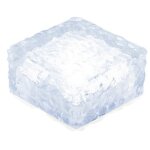 Lampe led solaire en forme de cube de glace en brique, imperm�able, rvb, �clairage d'ext�rieur, pav� ...