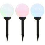 Lampe led sphérique solaire d'extérieur 3 pcs 20 cm rvb vidaxl Lampe led sphérique solaire d'extérieur 3 pcs 20 cm rvb vidaxl
