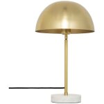 Lampe � poser en m�tal dor� et marbre h 46 cm - atmosphera