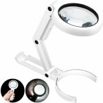 Lampe loupe - loupe eclairante avec 8 led lumi�re 5x loupe lecture sur pied pour le journal