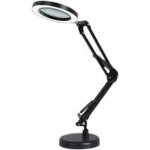 Lampe loupe led 5x, lampe loupe de bureau bras rotatif r�glable, , lentille en verre de, pour l'entretien, ...