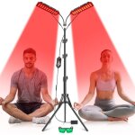 Lampe de luminoth�rapie rouge, luminoth�rapie infrarouge avec support, lumi�re rouge 660 nm et lumi�re ...