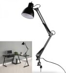 Lampe métal avec pince pour table de bureau e27 40w pour esthéticienne Lampe métal avec pince pour table de bureau e27 40w pour esthéticienne