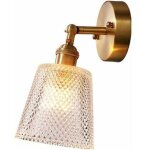 Lampe de mur moderne boule de verre de cuivre applique murale en laiton for restaurant salon salle de ...