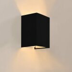 Helloshop26 - lampe murale applique angulaire e27 60 watts 20 cm abat - jour en linge noir