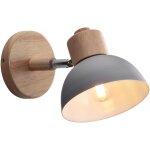 Applique murale r�tro e27 int�rieur lampe murale fer forg� bois luminaire murale gris chambre salon couloir ...