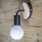 Lampe murale noire simplicity e27 led applique murale en fer et en bois pour salle des enfants chambre ... Lampe murale noire simplicity e27 led applique murale en fer et en bois pour salle des enfants chambre ...