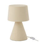 Paris prix - lampe � poser petit abat - jour 'pierre' 34cm beige