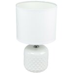 Lampe a poser pied en ceramique abat jour coton blanc deco ananas
